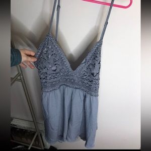 Boutique Dusty Blue Romper